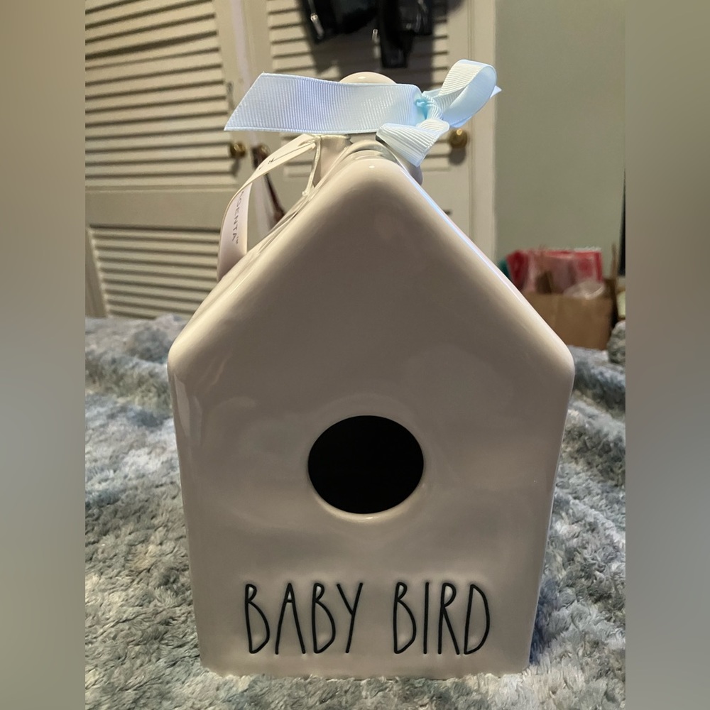NWT Rae Dunn BABY BIRD Ceramic Birdhouse